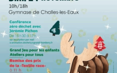 Stand exposant au Dimanche de Récup’ (Challes-les-Eaux)